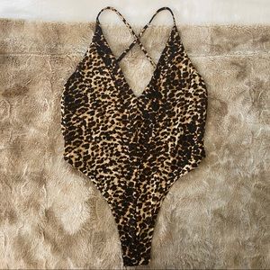 PacSun Cheetah Animal Print One Piece Swimsuit